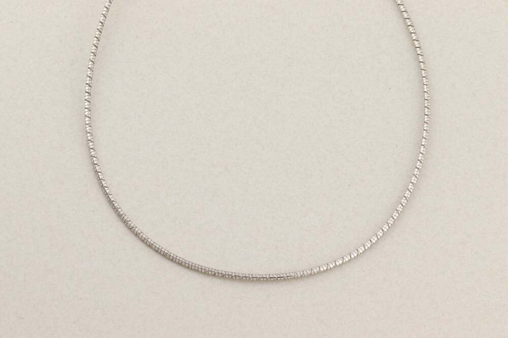 Sterling Silver Wire Chain Necklace 18"